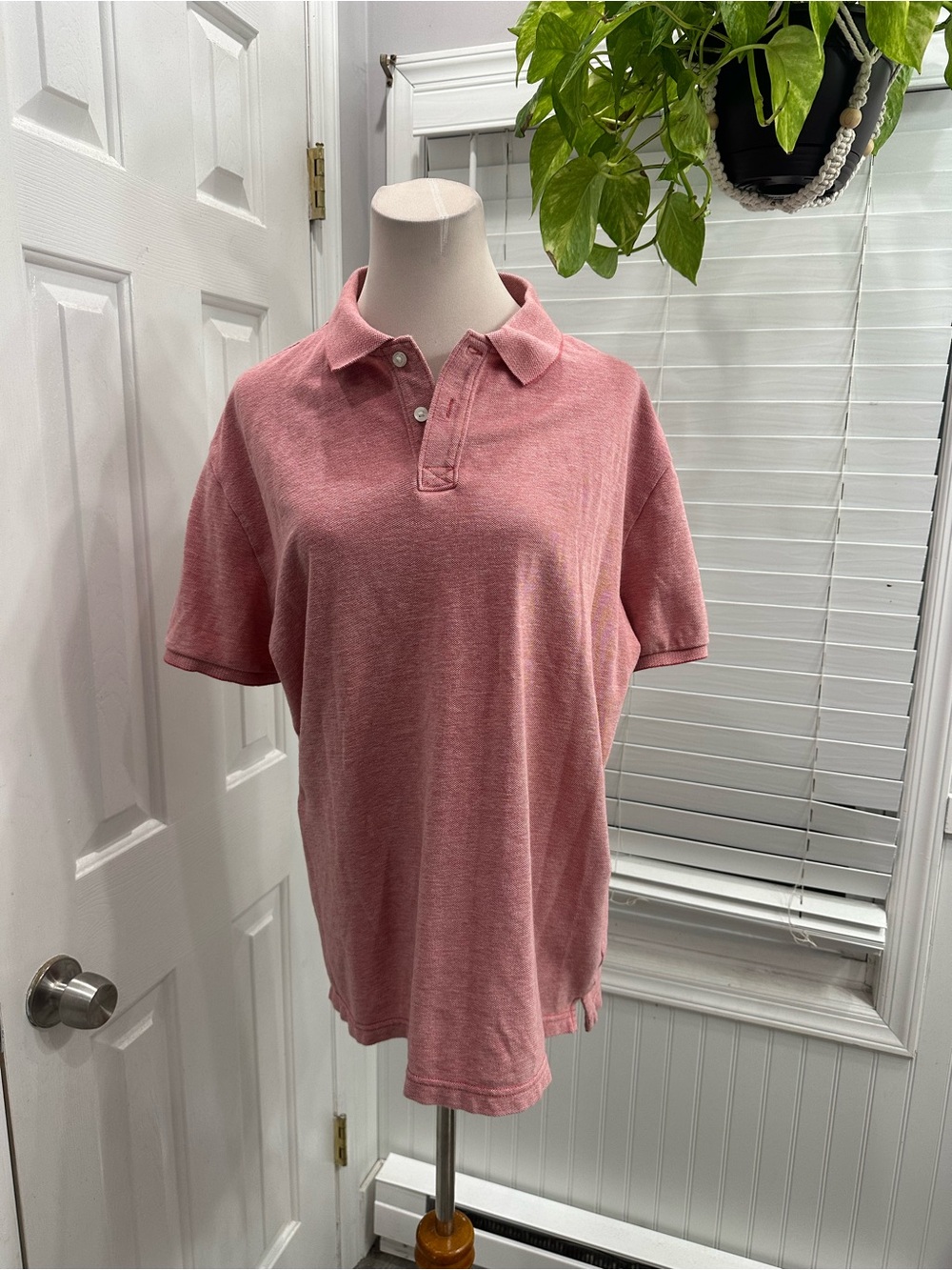 Bass Men's Heather Pink Polo Shirt